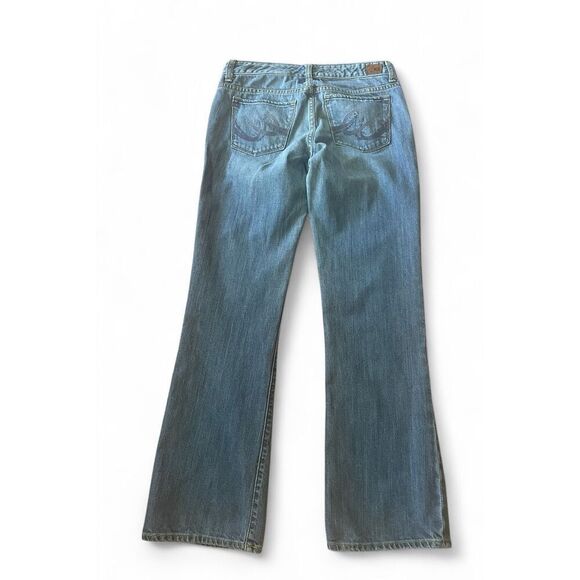 American Eagle X2 Women’s Slim Bootcut Jeans Size 6 Medium Wash Low Rise Stretch - Picture 2 of 7